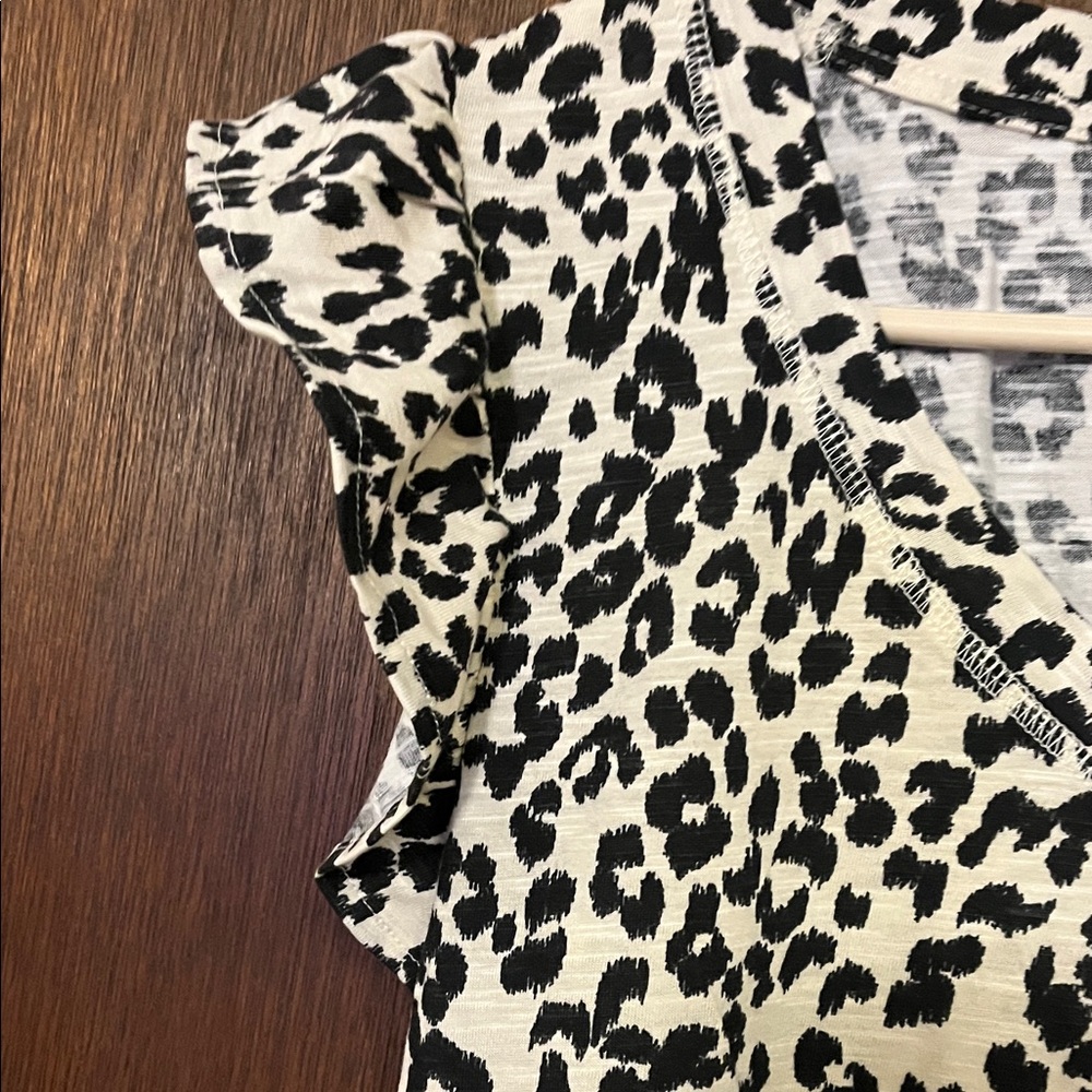 Maurices Black and White Animal Print Blouse - Picture 3 of 8